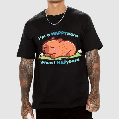 Happybara when I Napybara Geek T-Shirt