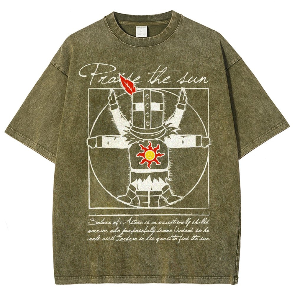 Vitruvian Praise Vintage Distressed T-shirt