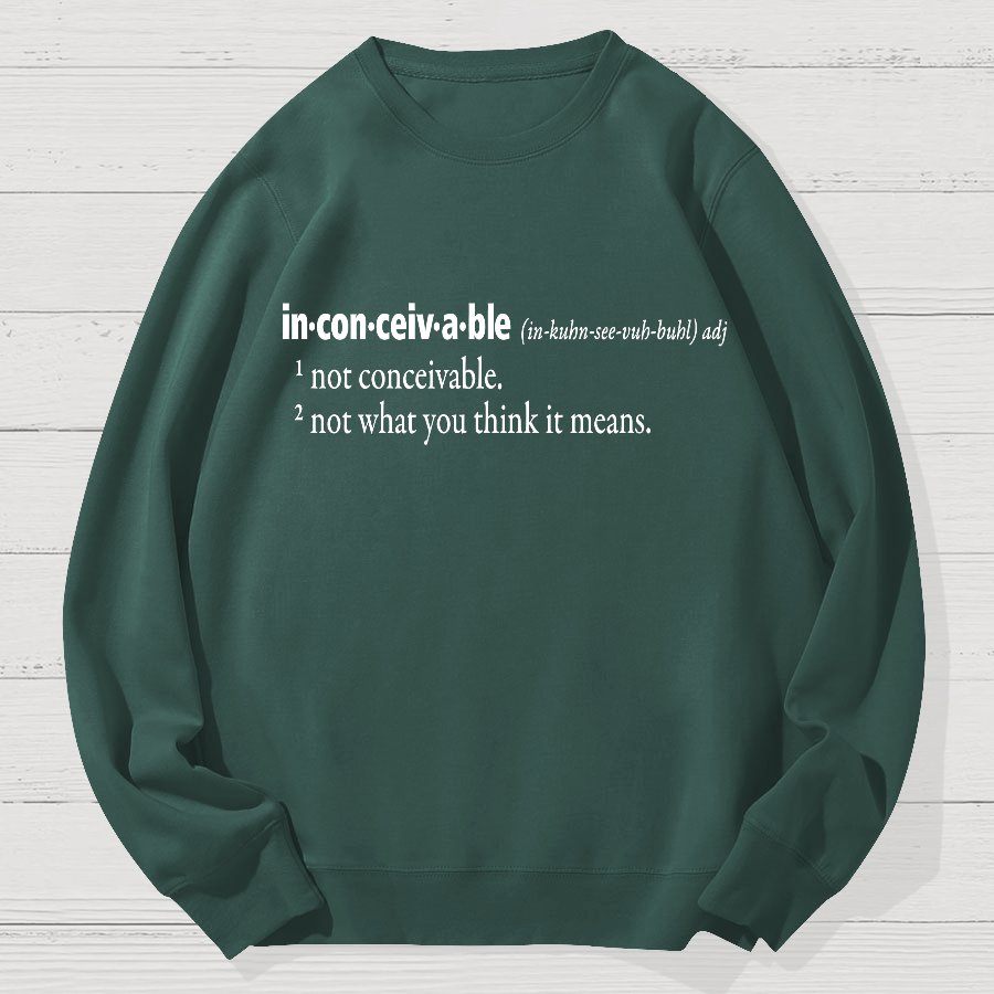 Unbelievable Definition Geek Cotton Sweatshirt