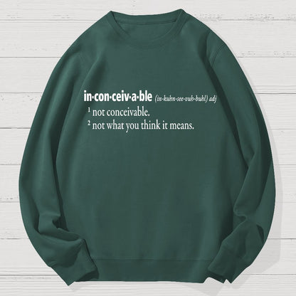 Unbelievable Definition Geek Cotton Sweatshirt