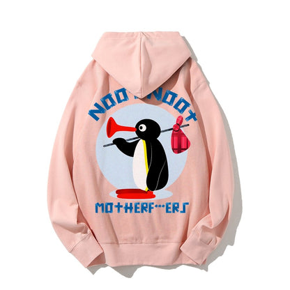 NOOT NOOT MOTHERF***ERS Printed Back Unisex Cotton Hoodie