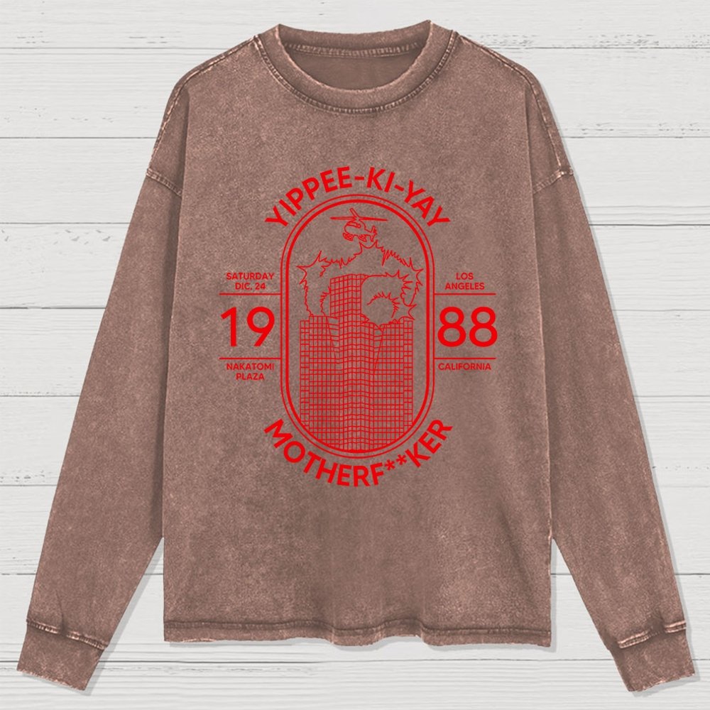 Yippie-ki-yay Washed Long Sleeve Tee