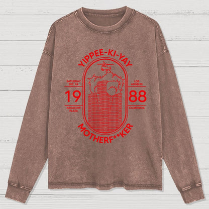 Yippie-ki-yay Washed Long Sleeve Tee