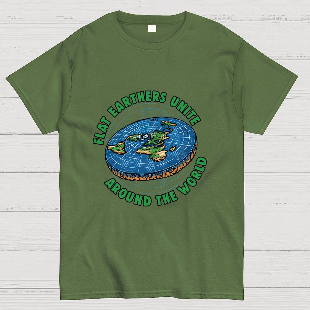 Flat Earthers Unite Geek T-Shirt