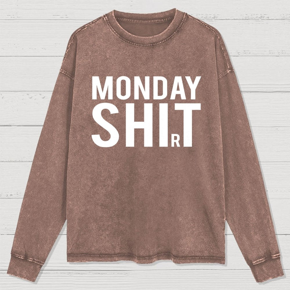 MONDAY SHIrT Washed Long Sleeve Tee