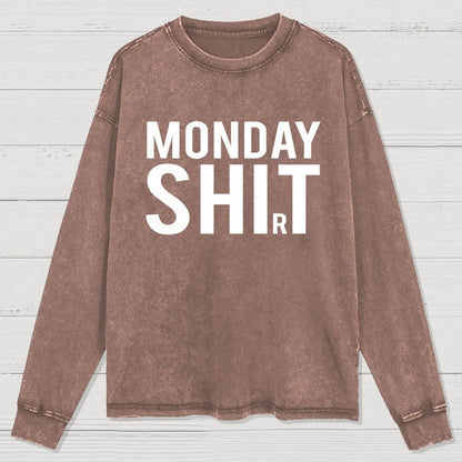 MONDAY SHIrT Washed Long Sleeve Tee