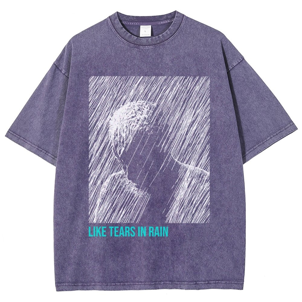 Like Tears In Rain Vintage Distressed T-shirt