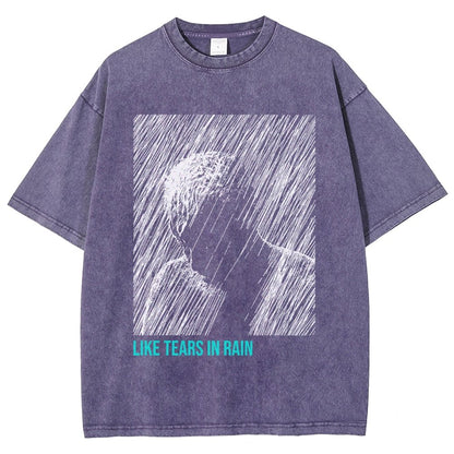 Like Tears In Rain Vintage Distressed T-shirt