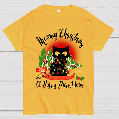 Happy Purr Year Christmas Geek T-Shirt