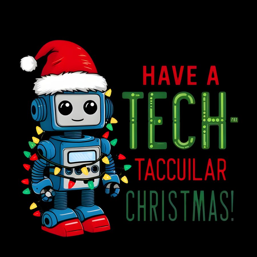 Have a Tech-Tacular Christmas! Cute Robot Holiday Geek T-Shirt