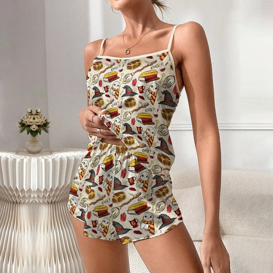 Wise Owl Women's Geek Suspender Cami Set