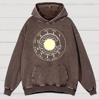 Rotary Dial Vintage Funny Nerd Vintage Distressed Hoodie