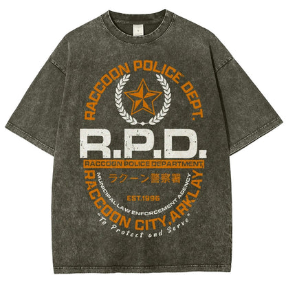 City PD Vintage Distressed T-shirt