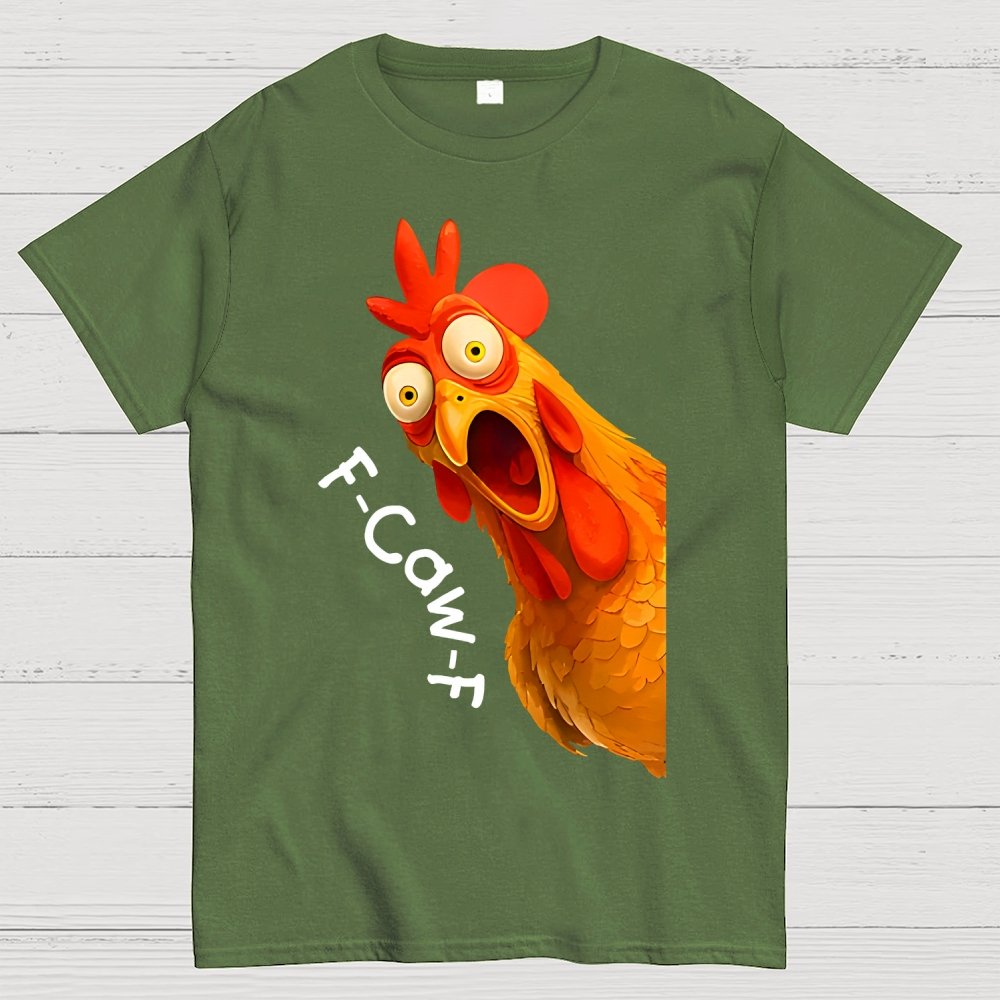 F-Caw-F Funny Chicken Rooster Pun Geek T-Shirt