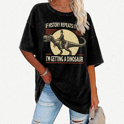 I'm Getting a Dinosaur Vintage Distressed T-shirt