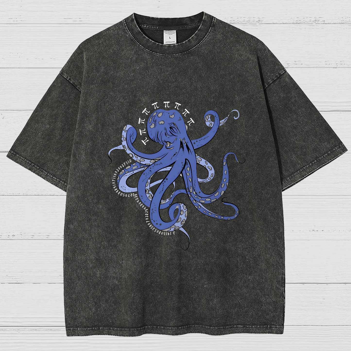 Funny Pi Day Octopus Vintage Distressed T-shirt