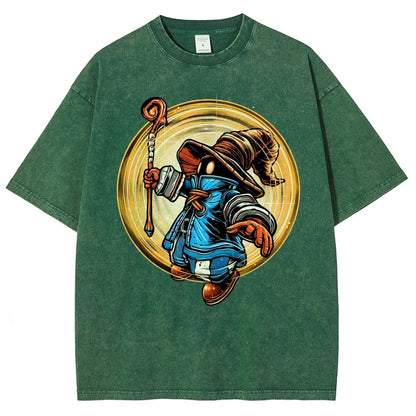 The Black Mage Vintage Distressed T-shirt