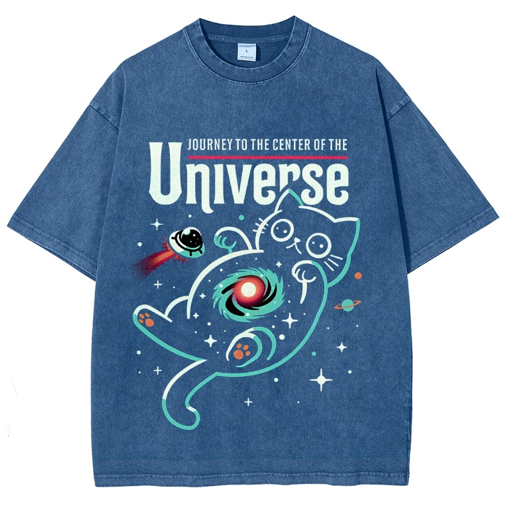 Journey to the Center of the Universe Vintage Distressed T-shirt