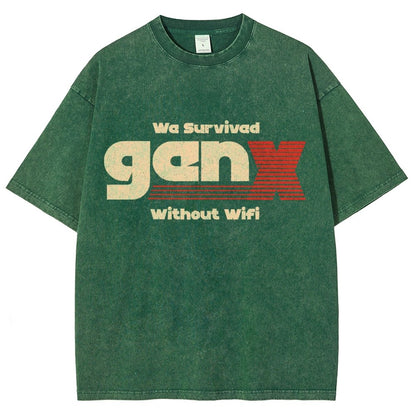 We Survived Without Wifi Vintage Distressed T-shirt