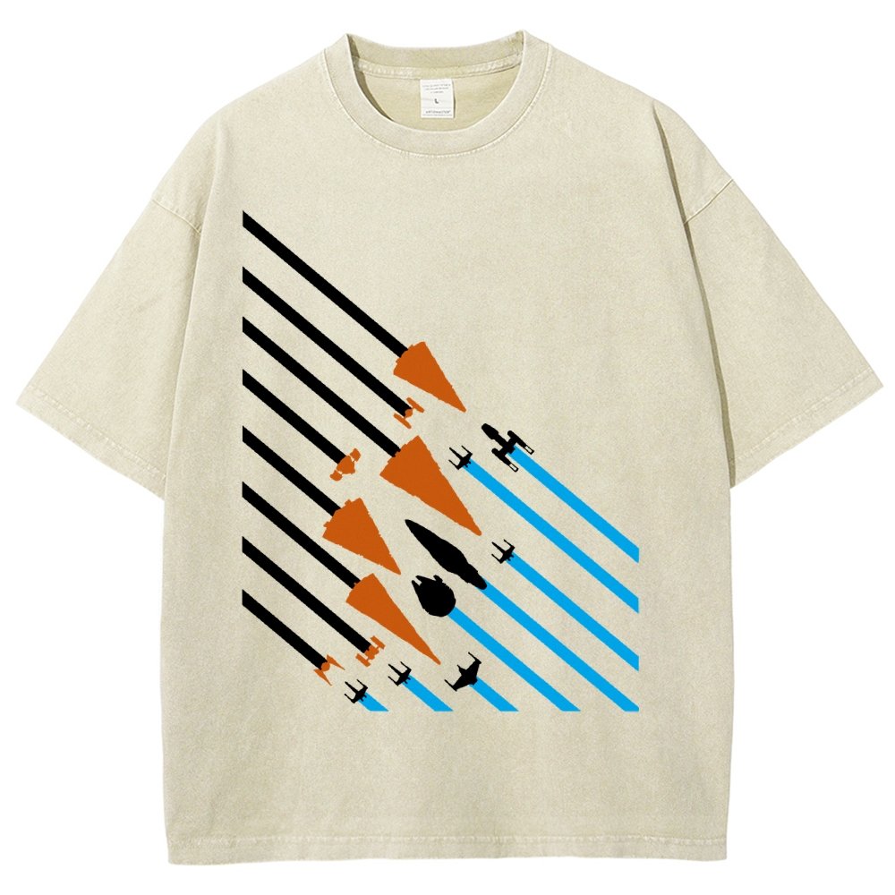 Starship Stripes Vintage Distressed T-shirt