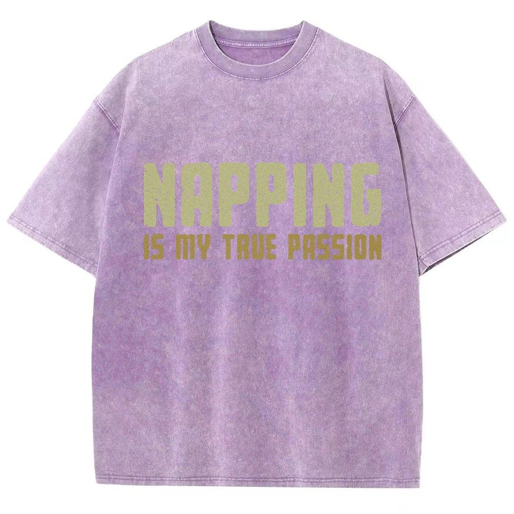 Napping is My Passion Vintage Distressed T-shirt