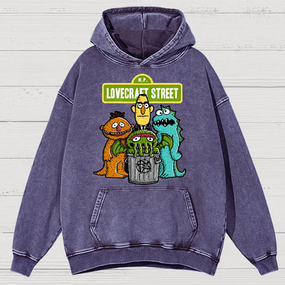 Lovecraet Street Vintage Distressed Hoodie