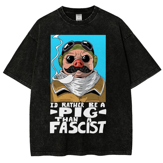 “I’d rather be a Pig than a Fascist.” Vintage Distressed T-shirt