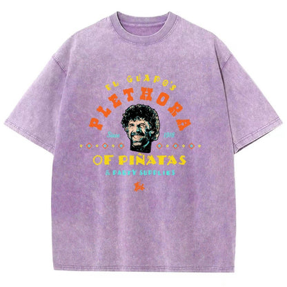 A Character's Plethora Of Pinatas & Party Supplies Vintage Distressed T-shirt