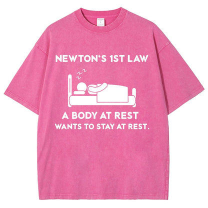 Newton's First Law Vintage Distressed T-shirt