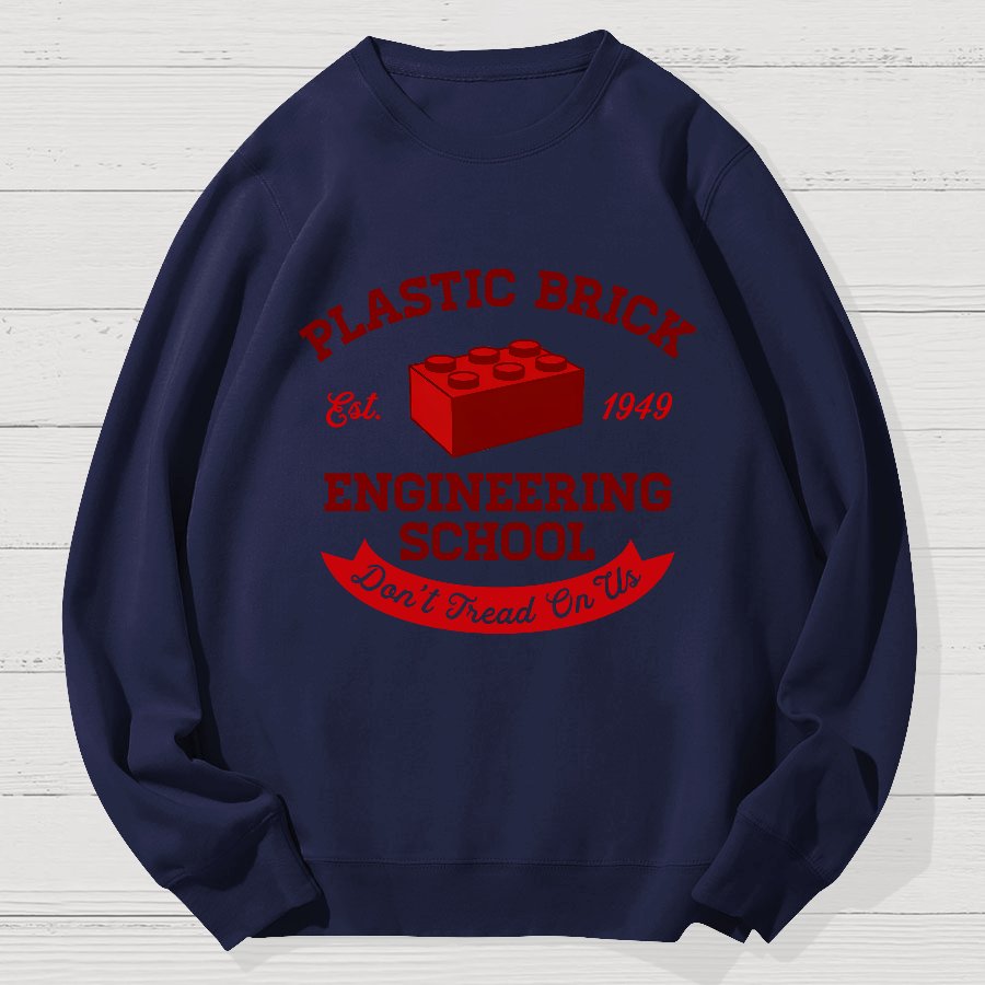 Plastic Building Bricks Engineering School Geek Cotton Sweatshirt