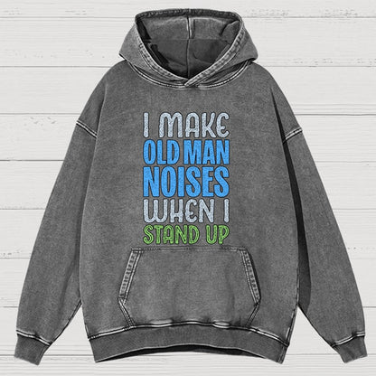 Old Man Noises Vintage Distressed Hoodie