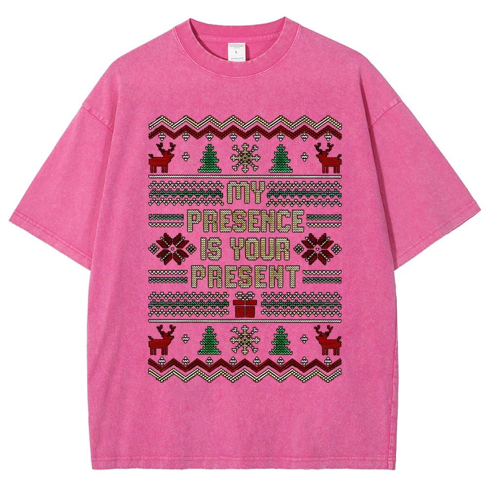 My Presence Is Your Present Vintage Distressed T-shirt