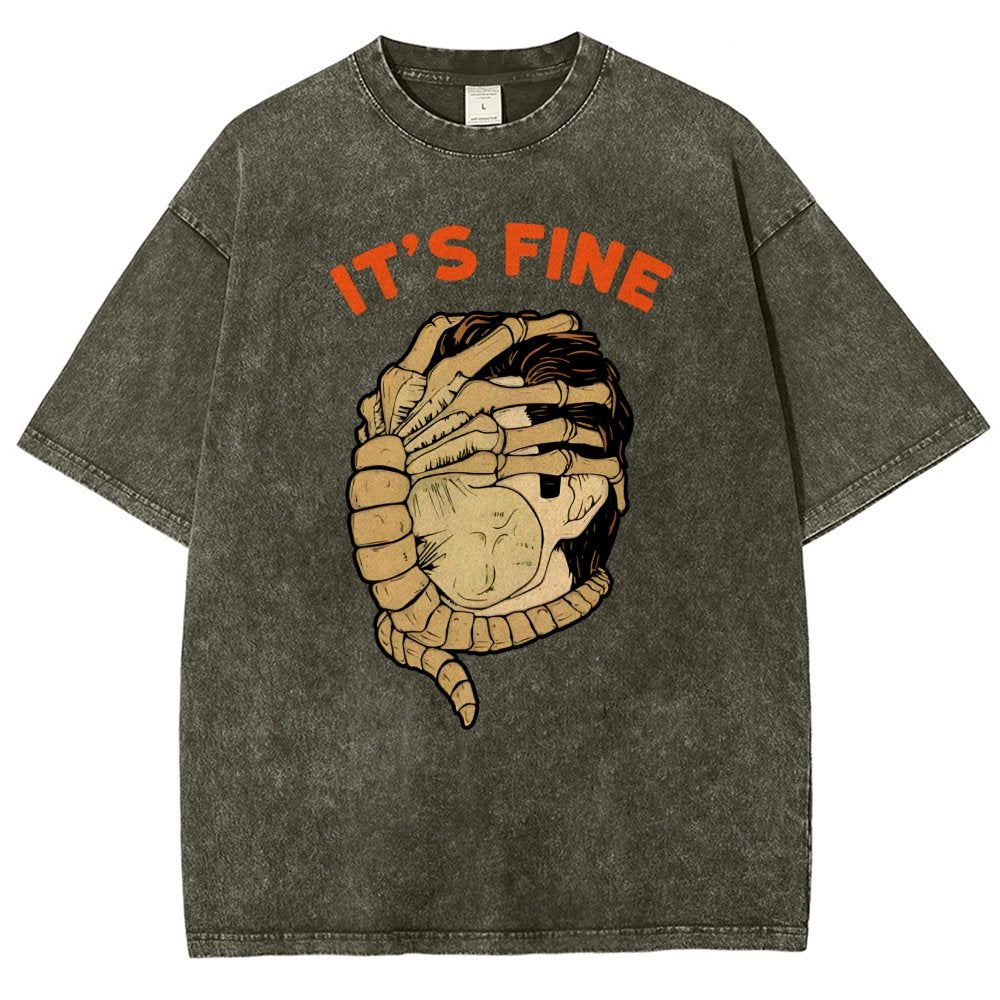 It’S Fine Vintage Distressed T-shirt