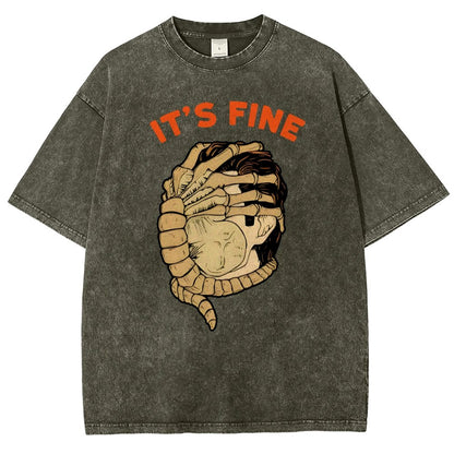 It’S Fine Vintage Distressed T-shirt