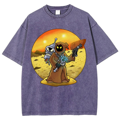 Robot Hunter Vintage Distressed T-shirt