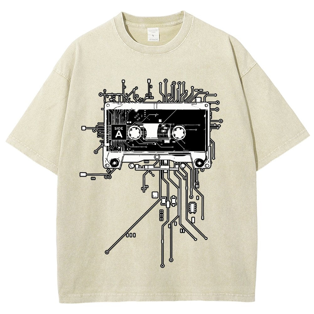 Retro Cassette Vintage Distressed T-shirt