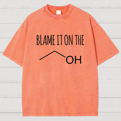 Blame It On The Alcohol Vintage Distressed T-shirt
