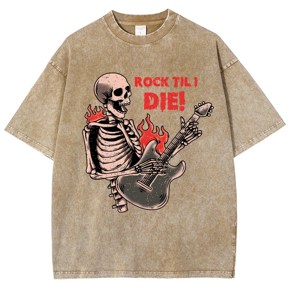 Rock Til I Die Vintage Distressed T-shirt
