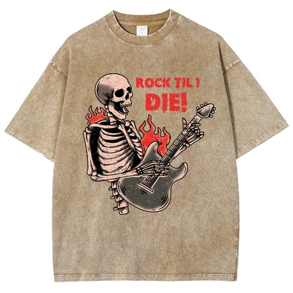 Rock Til I Die Vintage Distressed T-shirt