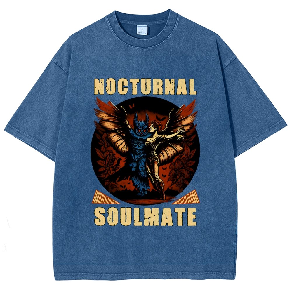 Mothman nocturnal soulmate Vintage Distressed T-shirt