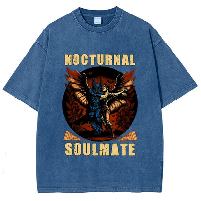 Mothman nocturnal soulmate Vintage Distressed T-shirt