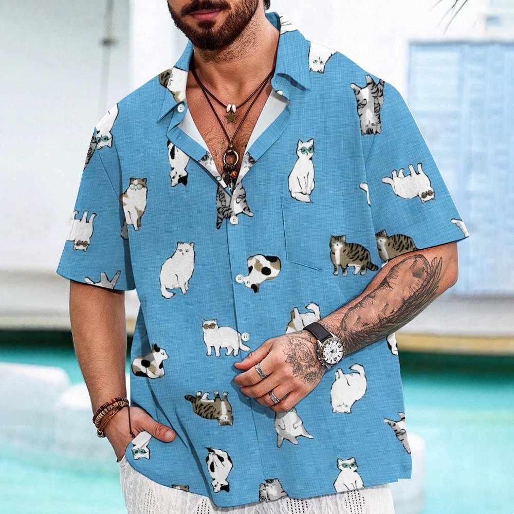 Cat Art Painting Geek Hawaiian Shirt