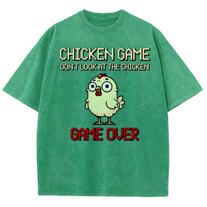 Chicken-game Vintage Distressed T-shirt