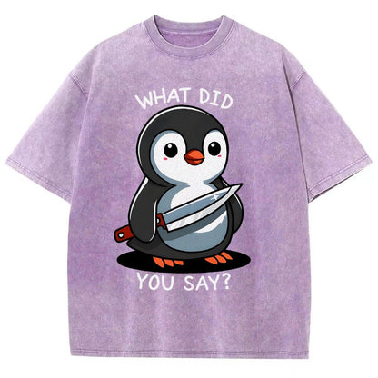 What Did You Say？Vintage Distressed T-shirt
