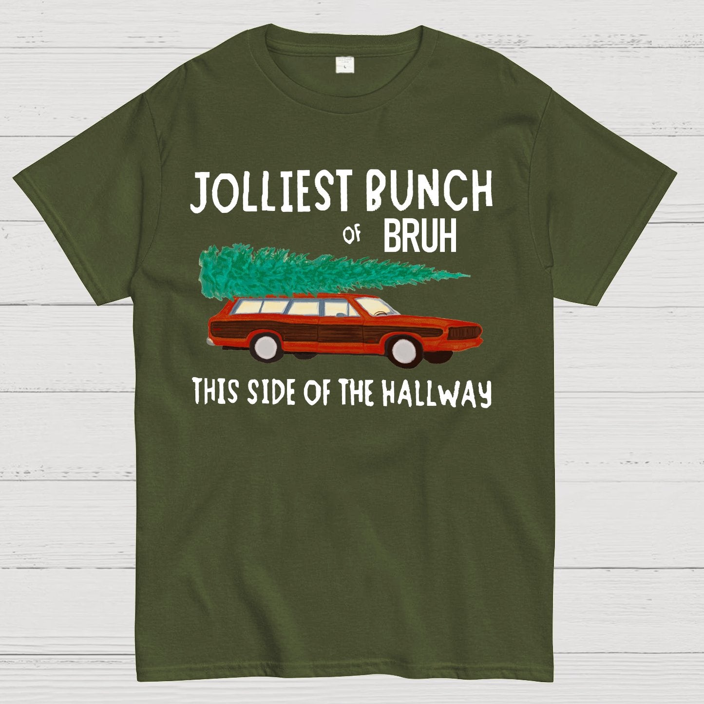 Jolliest Bunch of Bruh Christmas Geek T-Shirt