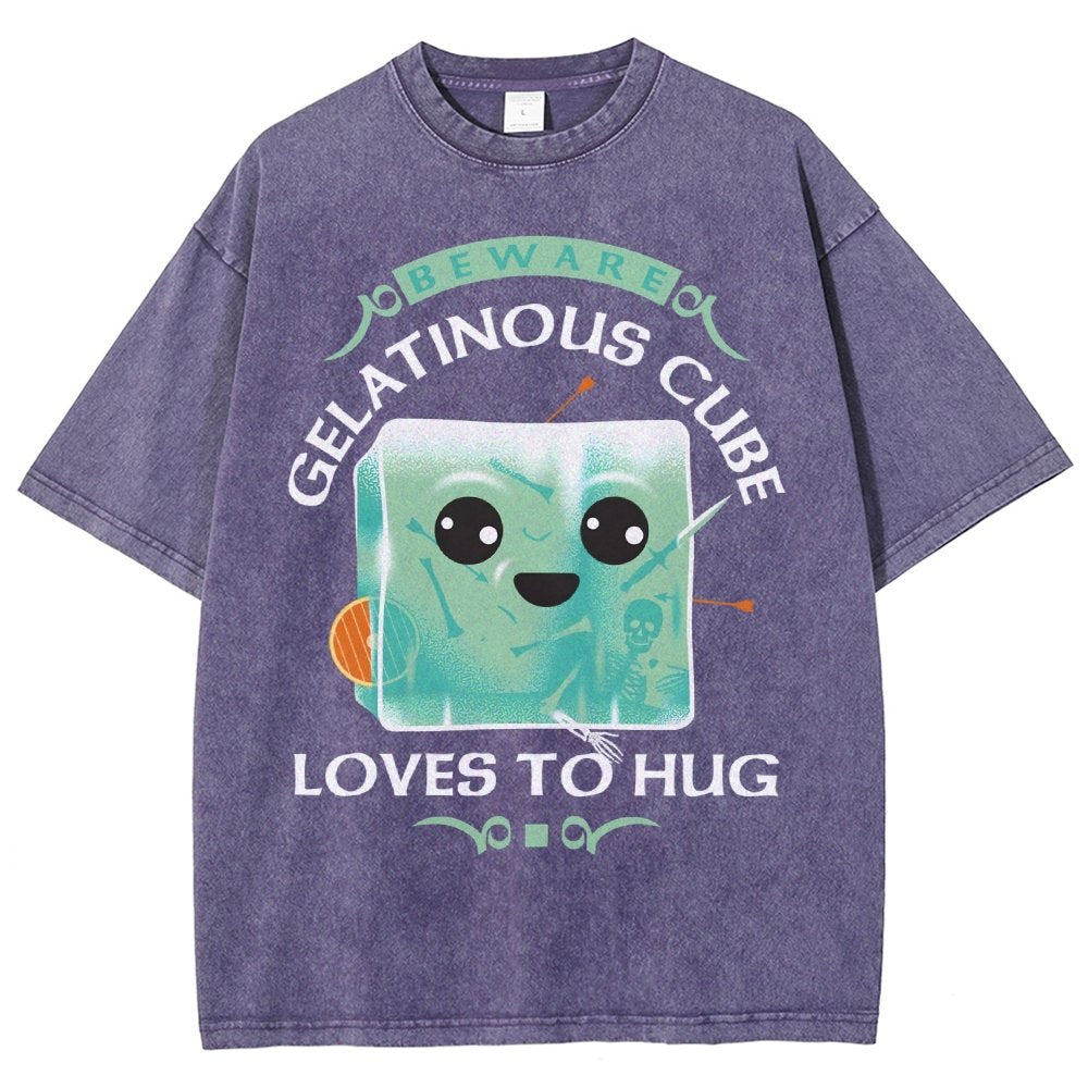 Gelatinous Cube Loves To Hug Vintage Distressed T-shirt