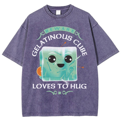 Gelatinous Cube Loves To Hug Vintage Distressed T-shirt