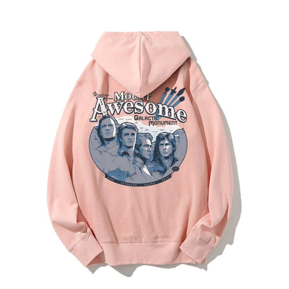 Mt. Awesome Printed Back Unisex Cotton Hoodie
