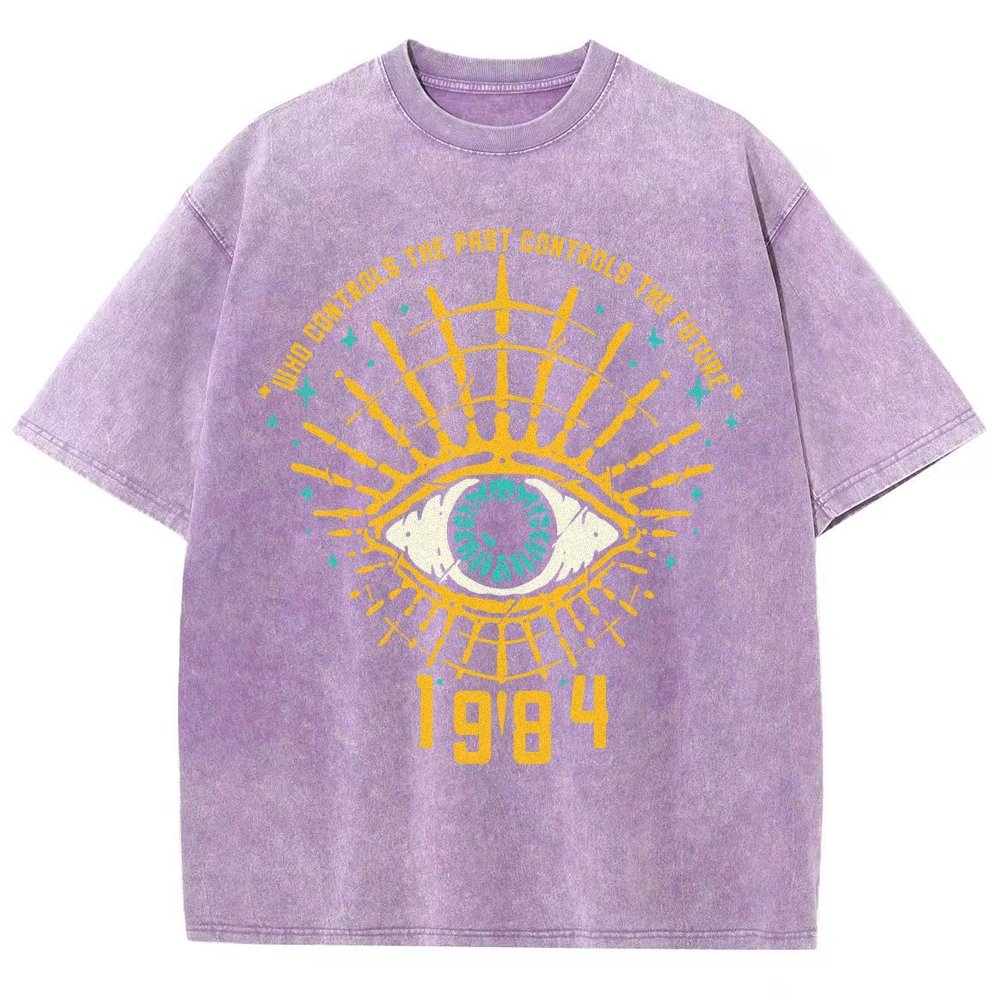 1984 George Orwell Control The Future Vintage Distressed T-shirt