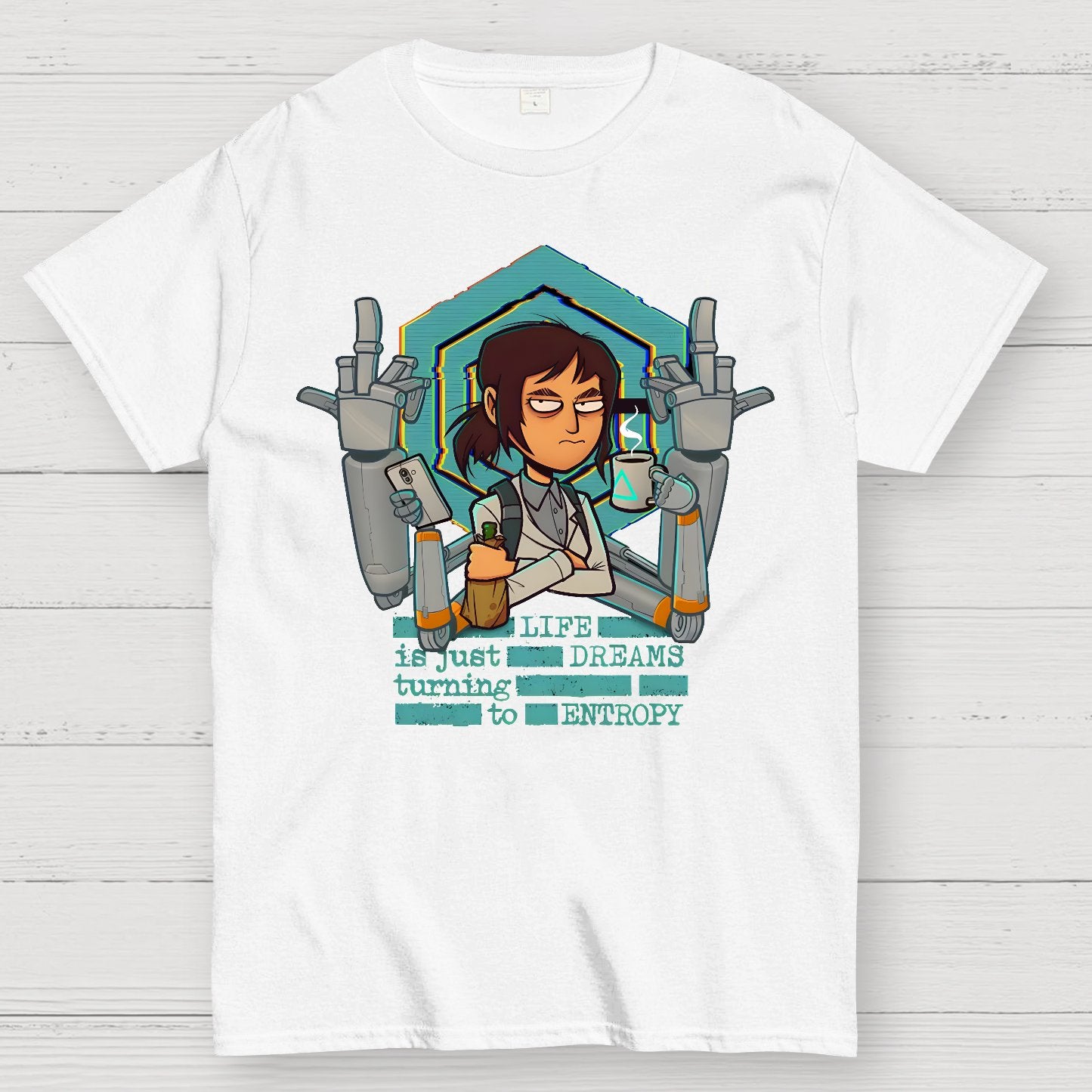 Life is Dreams Turning to Entropy Job Inside Conspiracy Geek T-Shirt